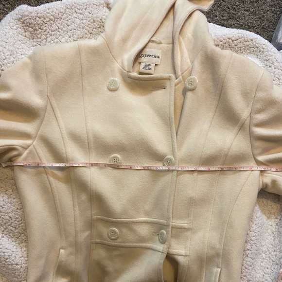 St Johns Bay White/cream Cashmere blend Pea coat - Picture 11 of 13